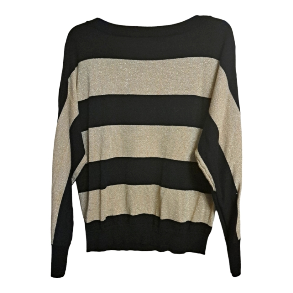 Liz Claiborne glittery gold and black top - Picture 2 of 2